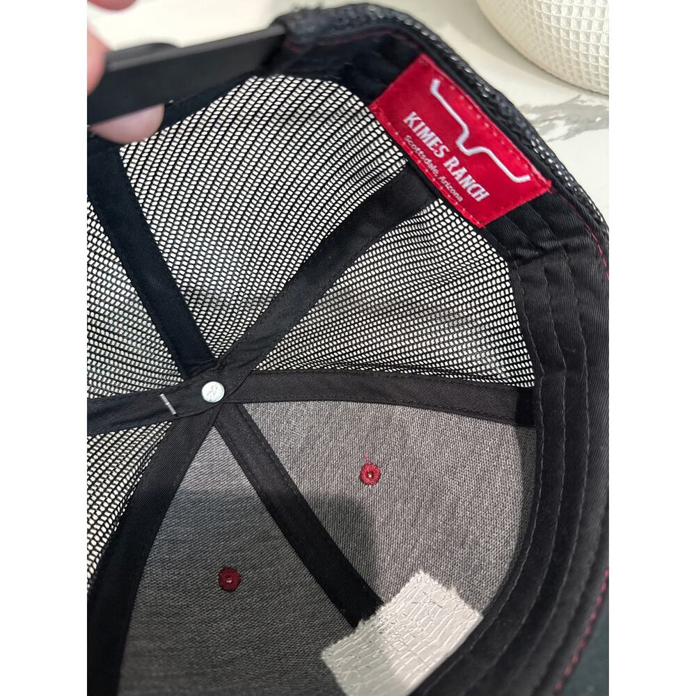 Kimes Ranch Adjustable Hat Snap Back Red Black - Picture 4 of 4